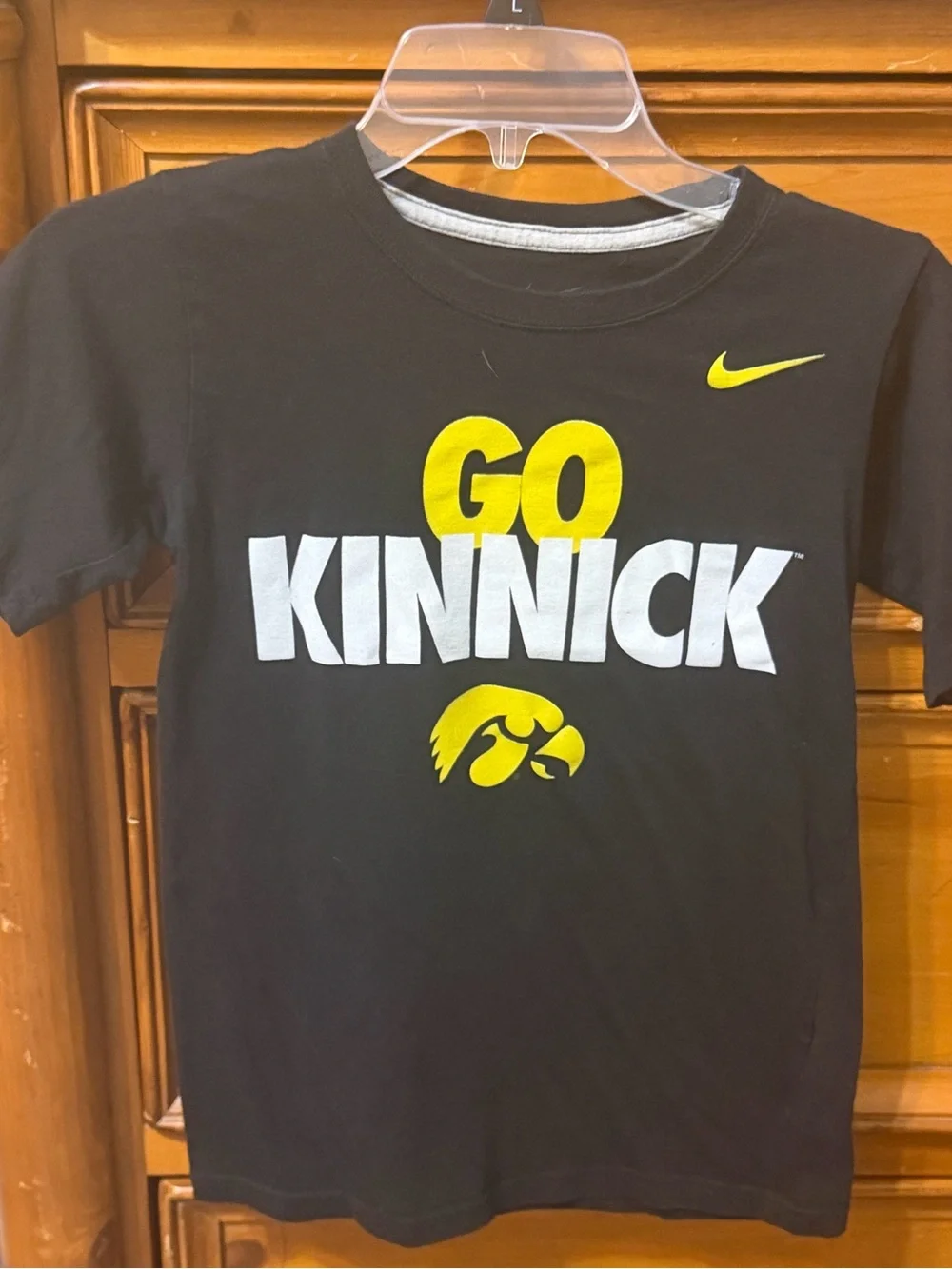 Nike Black Tee with Yellow & White 'GO KINNICK' Graphic